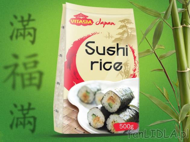 Ryż do sushi , cena 3,99 PLN za 500 g, 1kg=7,98 PLN. 
- Dobrze przygotowany ryż ...