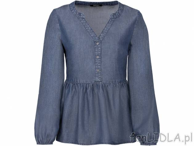 Bluzka damska z lyocellu Esmara, cena 34,99 PLN 
- rozmiary: 36-44
- 100% lyocellu
Dostępne ...