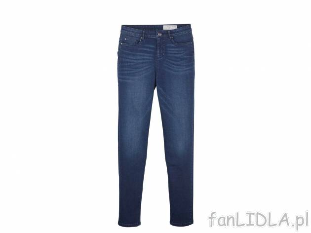 Damskie spodnie jeansowe ze stretchem , cena 49,99 PLN. Jeansy o prosty kroju, z ...