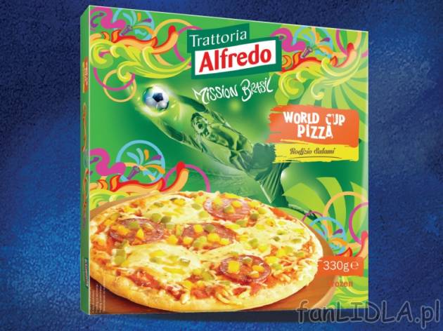 Pizza z salami , cena 4,99 PLN za 330 g, 1kg=15,12 PLN. 
- Pizza z kiełbasą wieprzową, ...