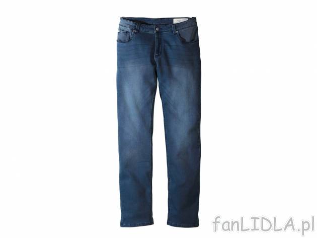Jeansy , cena 49,99 PLN. Spodnie jeansowe męskie o prostym kroju.
- rozmiary: ...