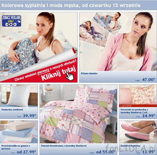 Kolorowa sypialnia i moda męska - Gazetka Lidl od czwartku 15 września