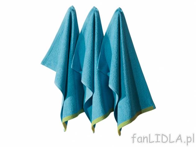 Ręczniki 3 szt. Miomare, cena 14,99 PLN za 1 opak. 
- 30 x 50 cm 
- 100% bawełna ...