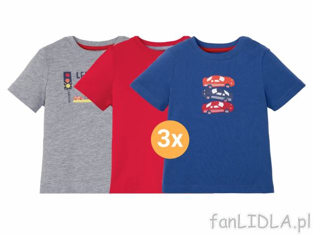 T-shirt dziecięcy z bawełną, 3 sztuki* , cena 5,99 PLN 
*Artykuł dostępny ...