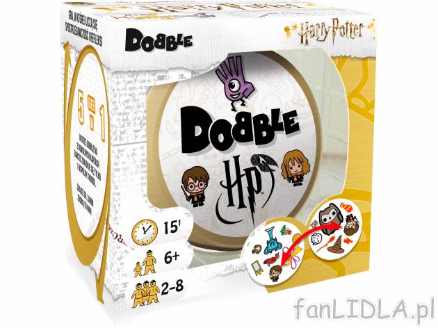 Gra towarzyska Dobble , cena 49,99 PLN 
- Dobble Harry Potter łączy kultowy świat ...