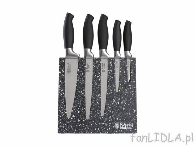 Zestaw noży ze stali nierdzewnej , cena 129,00 PLN 
- 5 noży z magnetycznym stojakiem ...
