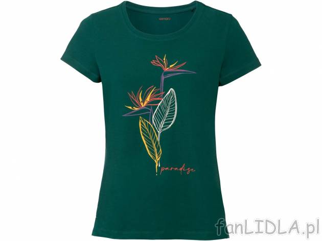 T-shirt damski Esmara, cena 19,99 PLN 
- 95% bawełny, 5% elastanu (LYCRA&reg;)
- ...