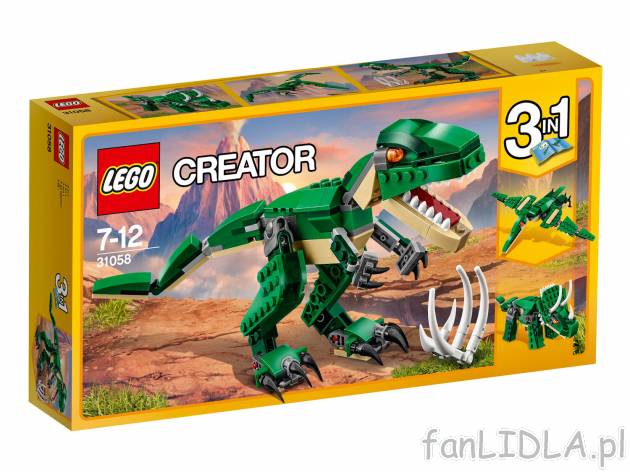 Klocki LEGO 31058 Lego, cena 54,90 PLN  
Potężne dinozaury
Opis
