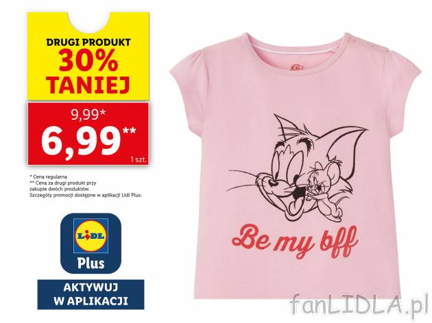 T-shirt dziewczęcy z licencją , cena 9,99 PLN 
- rozmiary: 86-116
- 100% bawełny
Dostępne ...