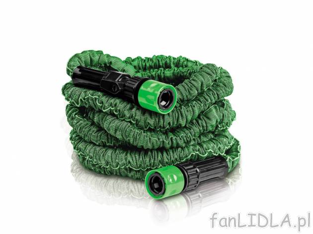 Elastyczny wąż ogrodowy - zestaw , cena 39,99 PLN 
- 2 kolory
- do zaworów ...