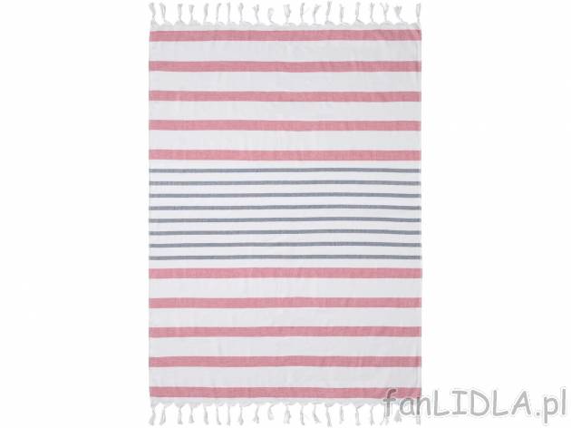 Pareo i ręcznik plażowy, 2 w 1 Crivit, cena 29,99 PLN 
- 100% bawełny
- 100 x ...