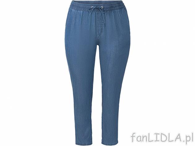 Spodnie letnie damskie z lyocellu Esmara, cena 39,99 PLN 
- rozmiary: 48-54
- 100% ...