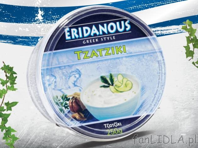 Tzatziki , cena 2,89 PLN za 250 g, 100g=1,16 PLN. 
- Sos typu greckiego z jogurtem, ...