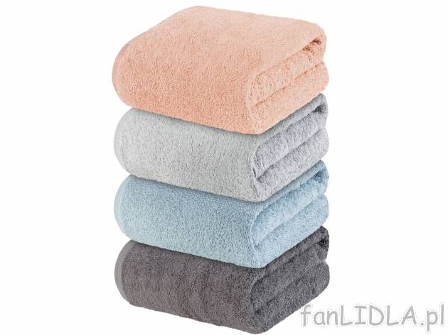 Ręcznik frotté 50 x 100 cm Livarno, cena 14,99 PLN 
4 wzory 
- 60% bawełny, 40% ...