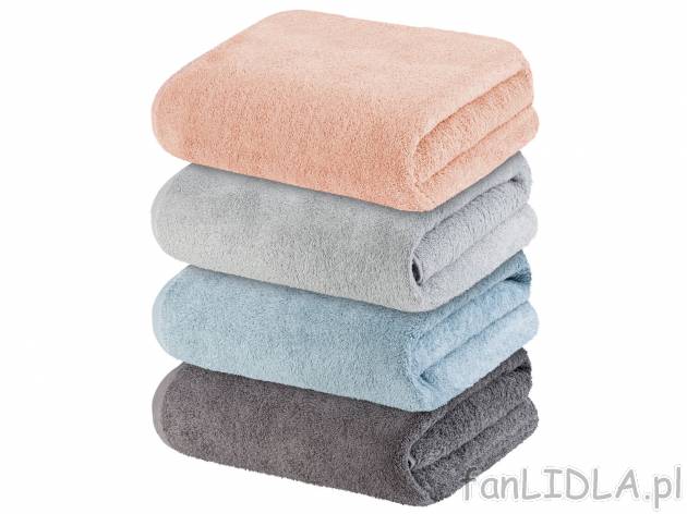Ręcznik frotté 100 x 150 cm Livarno, cena 39,99 PLN 
4 wzory 
- 60% bawełny, ...