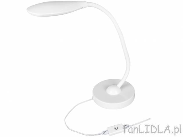 Lampa biurkowa LED Livarno, cena 49,99 PLN 
- elastyczne ramię
- idealna podczas ...