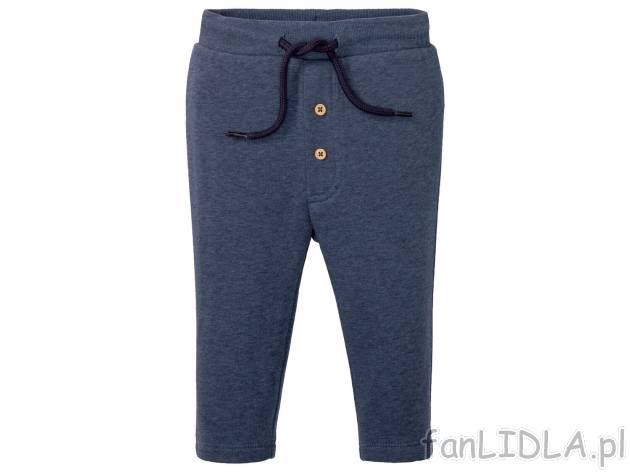 Spodnie dresowe niemowlęce z bawełną , cena 12,99 PLN 
- rozmiary: 62-92
- wysoka ...