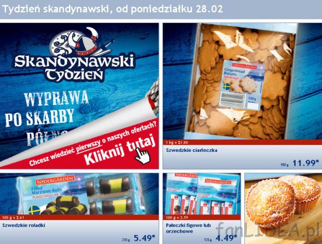 Gazetka tydzień skandynawski od poniedziałki 28 lutego 2011. Artykuły spożywcze. ...