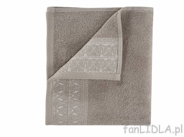 Ręczniki z elegancką, srebrną bordiurą , cena 19,99 PLN 
- 5 kolorów
- 100% ...