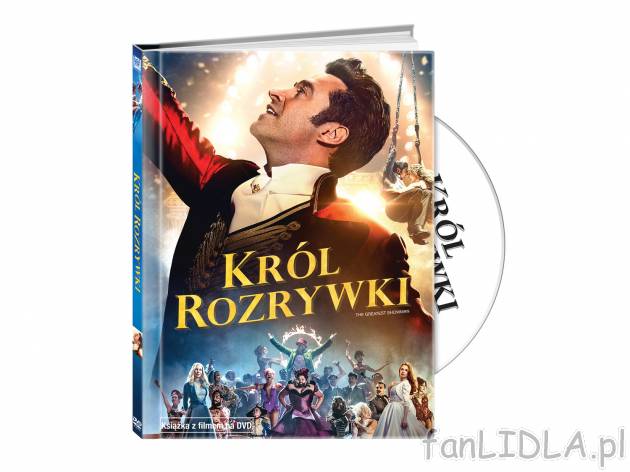 Film DVD i książka ,,Król rozrywki&quot; , cena 24,99 PLN 
Hugh Jackman przewodzi ...