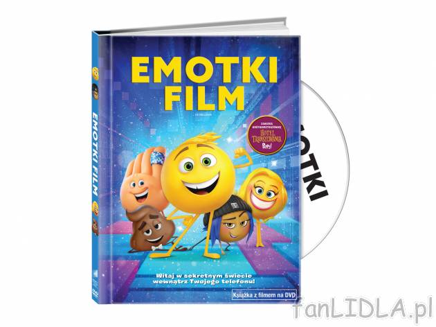 Film DVD i książka ,,Emotki&quot; , cena 19,99 PLN 
Ruszaj na spotkanie przygody ...