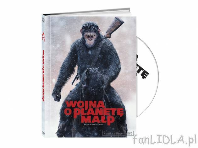 Film DVD i książka ,,Wojna o planetę małp&quot; , cena 19,99 PLN 
W ekscytującym, ...