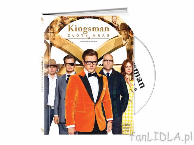 Film DVD i książka ,,Kingsman: Złoty krąg&quot; , cena 19,99 PLN 
W filmie ...