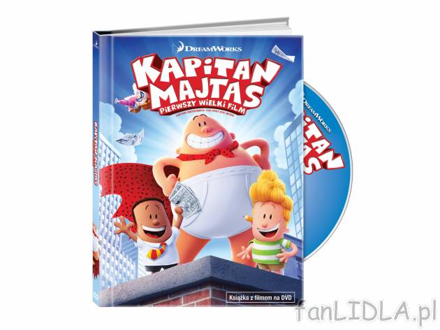 Film DVD i książka ,,Kapitan Majtas. Pierwszy wielki film&quot; , cena 9,99 ...