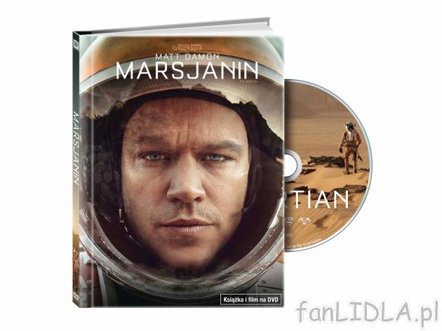 Film DVD i książka ,,Marsjanin&quot; , cena 9,99 PLN 
Matt Damon przewodzi ...