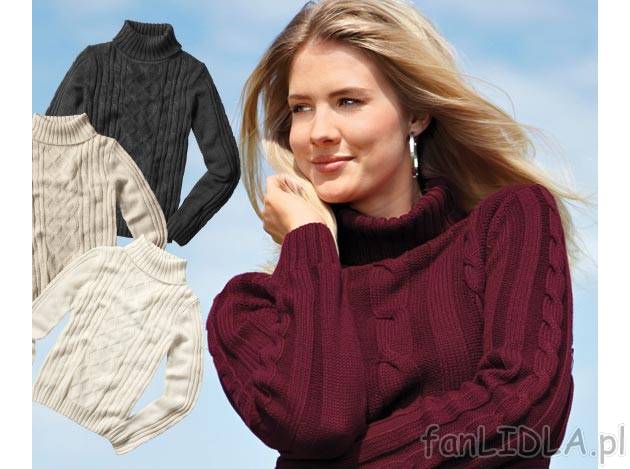 Golf damski, cena 49,99PLN
- przyjemny sweter z golfem na jesień i zimę
- z ...