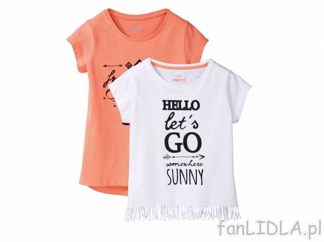 Koszulki dziewczęce, 2 szt. , cena 19,99 PLN. T-shirty dla dziewczynek od marki ...