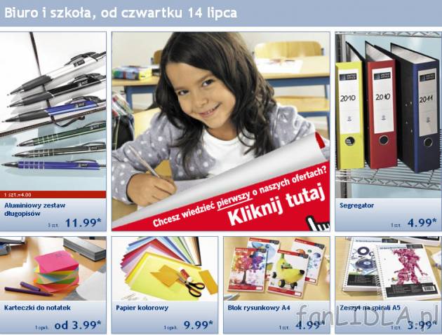 Gazetka Lidl Biuro i szkoła od czwartku 14 lipca 2011: Alumioniowy zestaw długopisów, ...