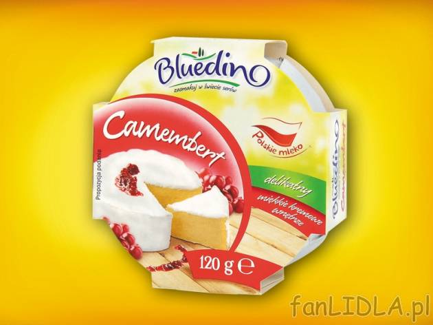 Ser Camembert , cena 2,45 PLN za 120 g, 100g=2,04 PLN. 
- ORYGINALNY CAMEMBERT ...