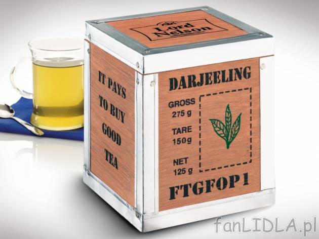 Darjeeling Herbata w drewnianej skrzynce , cena 19,99 PLN za 275 g, 1kg=72,69 PLN. ...