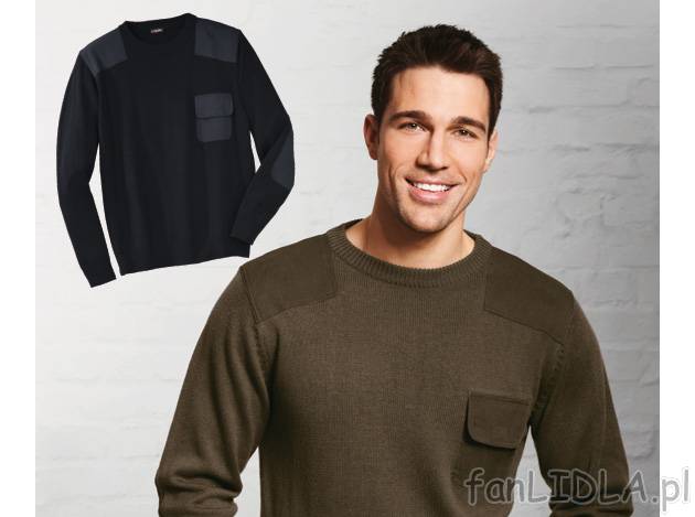 Sweter męski, cena 49,99PLN
- z wytrzymałej i łatwej w pielęgnacji tkaniny
- ...