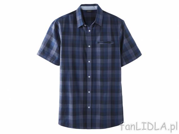 Koszula męska z krótkim rękawem, cena 33,00 PLN. Koszula idealna na upały. 
- ...
