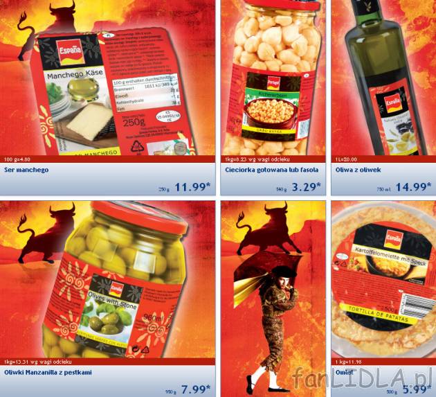 Espana to marka produktów spożywczych w hiszpańskim stylu. Wewnętrzna marka ...