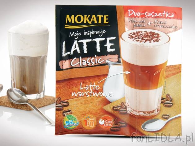 Mokate Latte , cena 1,99 PLN za 22 g, 100g=9,05 PLN. 
- Praktyczna saszetka z kawą ...