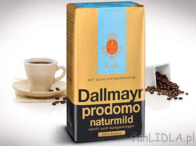 Dallmayr Prodomo kawa łagodna , cena 14,99 PLN za 500 g, 1kg=29,98 PLN. 
- Kawa ...