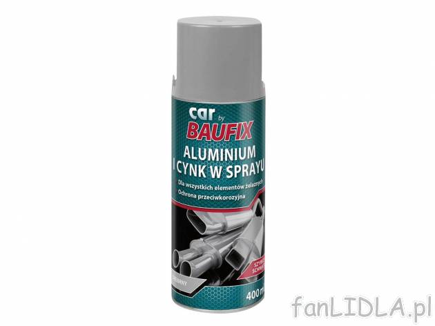 Spray naprawczy do auta , cena 12,99 PLN 
- do wyboru: aluminium i cynk w sprayu, ...