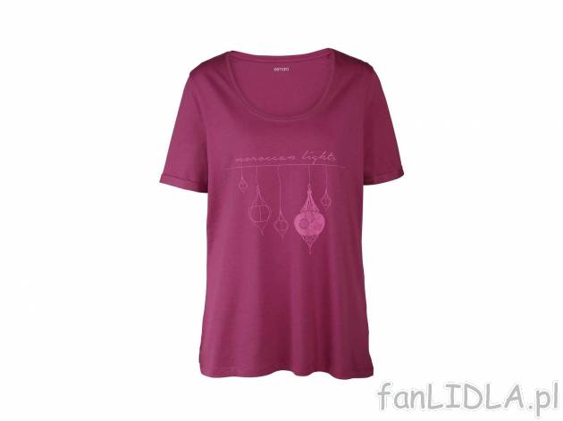 Bluzka , cena 19,99 PLN. T-shirt damski z okrągłym dekoltem, do wyboru 3 wzory: ...