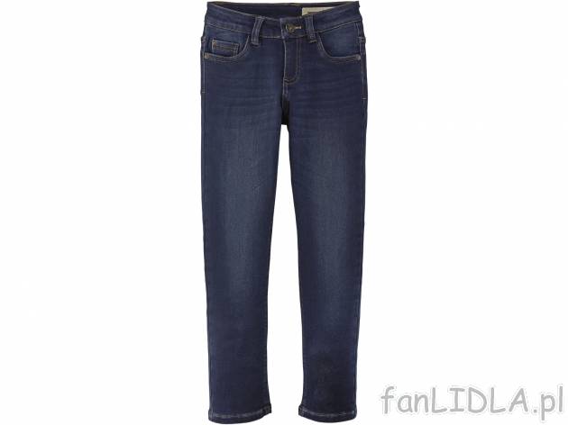 Jeansy , cena 29,99 PLN. Chłopięce jeansy o prostym kroju. 
- rozmiary: 122-164 ...
