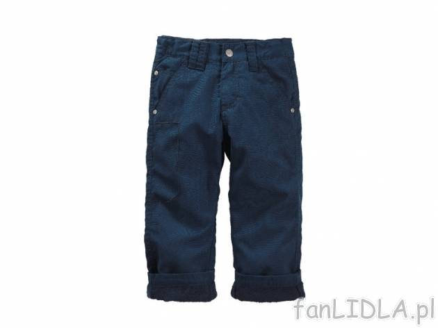 Ocieplane spodnie chłopięce Lupilu, cena 29,99 PLN za 1 para 
- 2 wzory 
- rozmiary: ...