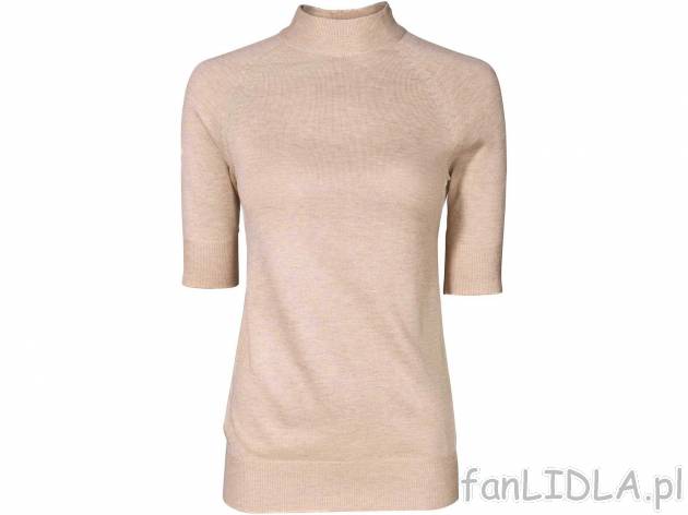 Sweter z krótkim rękawem , cena 29,99 PLN. Uroczy sweter z kołnierzykiem typu ...