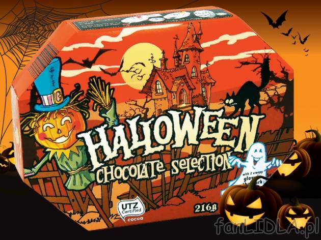 Czekoladki Halloween , cena 12,99 PLN za 216 g, 100 g = 6,01 PLN. 
- Duszki, wampiry ...