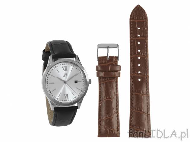 Zegarek , cena 39,99 PLN 
- 4 zestawy do wyboru
- w zestawie dodatkowy skórzany ...