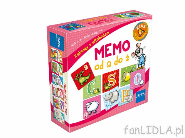 Gry, m.in. zabawy z alfabetem, gra typu MEMO od a do ż, cena 17,99 zł za 1 opak. ...