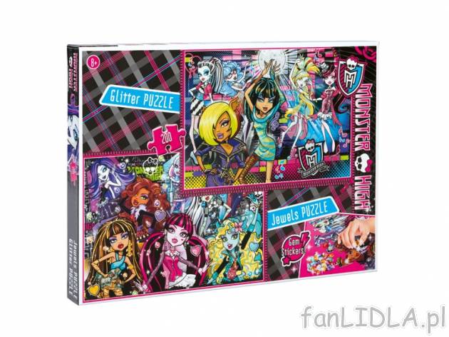 Puzzle Monster High , cena 5,00 PLN za 1 opak. 
-      różne rodzaje do wyboru