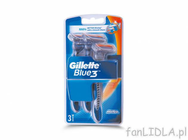 Gilette Blue 3 Maszynki jednorazowe , cena 9,69 zł za 3 szt./1 opak.