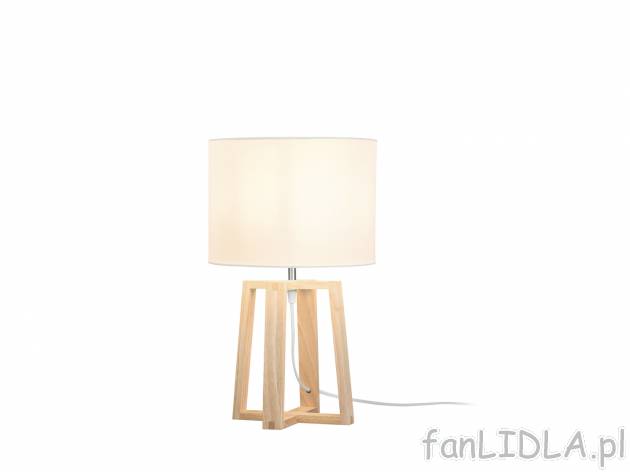 Lampa stołowa z abażurem , cena 89,90 PLN. Lampa o prostym designie, świetna ...